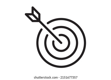 Arrow in einem Symbol deiner Wahl. Strategiesymbol-Erfolg. Vektorgrafik: Schwarz-Weiß-Farbe.