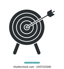 Arrow, target icon vector illustration logo template for many purpose. Isolated on white background.
