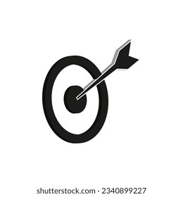 Arrow target icon. Vector illustration. Eps 10.