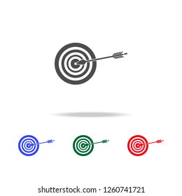Arrow and target  icons. Elements of sport element in multi colored icons. Premium quality graphic design icon. Simple icon for websites, web design, mobile app, info graphics