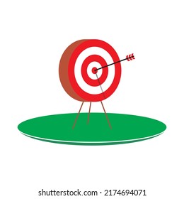 Arrow with target illustration vector design