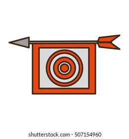 arrow target isolated icon vector illustration design