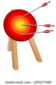 arrow target isolated on awhite background