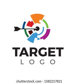 arrow target logo template, suitable for any marketing based company or any company with specific target.