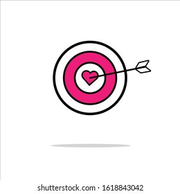 arrow target for love is mean you must active for love and goal.