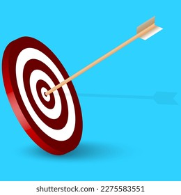 arrow target for marketing design. Sport concept. Accuracy winner. Sport game. Vector illustration.