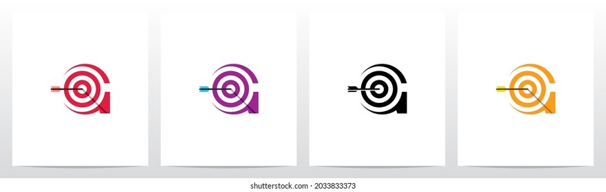 Arrow Target On Letter Logo Design G