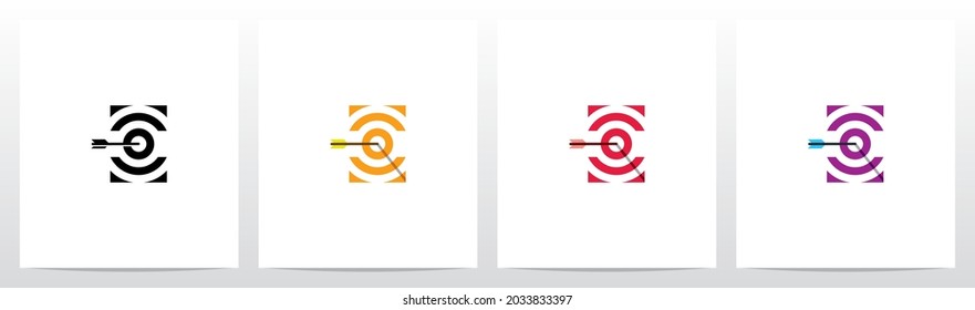 Arrow Target On Letter Logo Design I