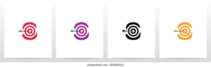 Arrow Target On Letter Logo Design S