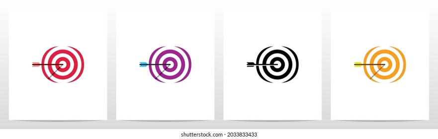 Arrow Target On Letter Logo Design O