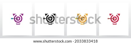 Arrow Target On Letter Logo Design V