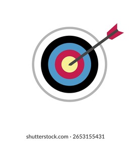 arrow target on white background