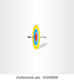 arrow and target sign vector logo symbol