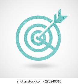 arrow target sign vector with texture.