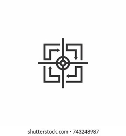 Arrow target square logo.