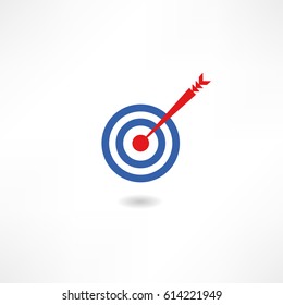 Arrow in target Vector illustration