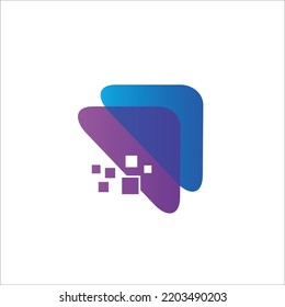 Arrow technology logo design vector