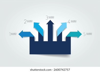 Arrow template. Flow chart diagram.