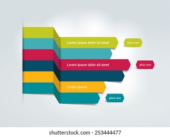 Arrow template. Simply color editable. Infographics elements.