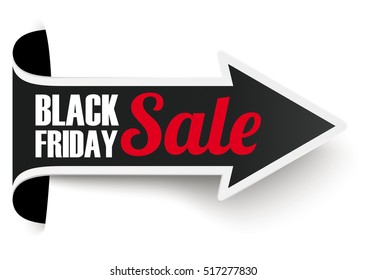 Arrow with text Black Friday. Eps 10 vector file.
