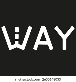 Arrow text icon. Path vector sign. Black shape symbol. Bold design focus.