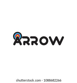 ARROW text logo, ARROW logo vector, archery logo design vector