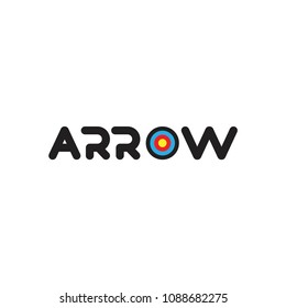 ARROW text logo, ARROW logo vector, archery logo design vector