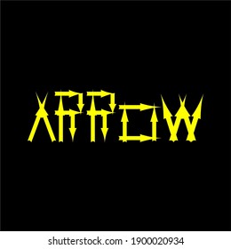 arrow text simple design "arrow" - vector arrow ilustration
