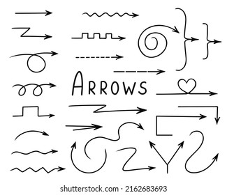 Arrow for text. Vector Illustration for printing, backgrounds, covers, packaging, greeting cards, posters, stickers, textile and seasonal design. Isolated on white background.