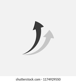 an arrow that shows the movement of your position