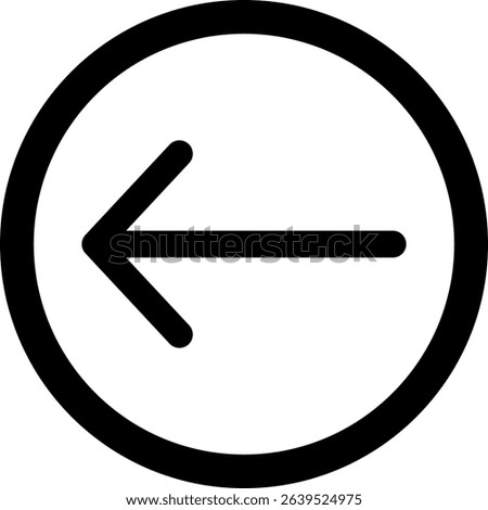 Arrow Thin Left Semi Solid Icon Design