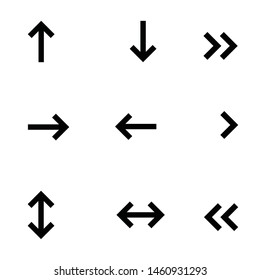 Arrow thin line icons Set 9 on White Background.