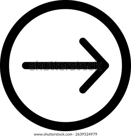 Arrow Thin Right Semi Solid Icon Design