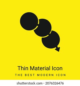 Arrow Through Circles minimal bright yellow material icon
