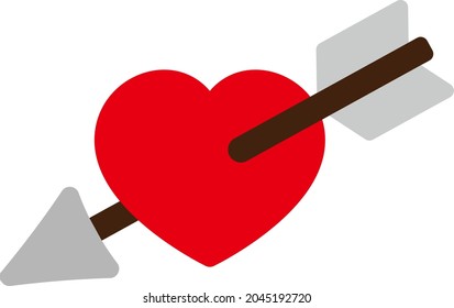 An arrow through the heart.