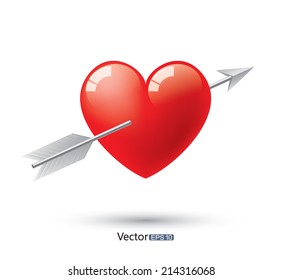 An arrow through the heart.