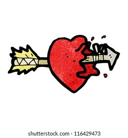 arrow through heart cartoon