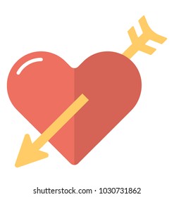 
Arrow through heart, lover hurts concept
