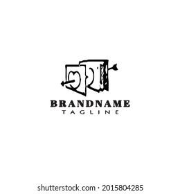 Pfeil durch Logo-Symbol-Vorlage Cartoon moderne Vektorgrafik