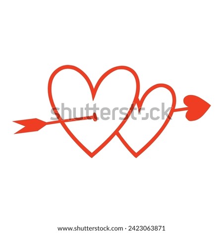 Arrow Through Two Hearts Icon