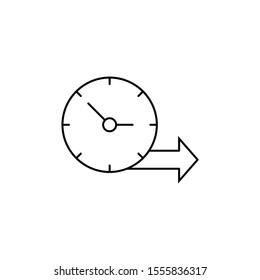 Arrow, time, clock icon. Simple line, outline vector of icons for ui and ux, website or mobile application