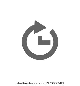 Arrow, time icon. Element arrow icon. Premium quality graphic design icon. Signs and symbols collection icon for websites, web design, mobile app