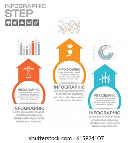 Arrow timeline Infographic template design vector illustration