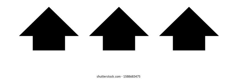 Arrow top design set. Isolated illustration white background.