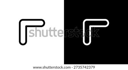 Arrow Top Left Oblique Upward Indicator Line Simple Icon (Vector)