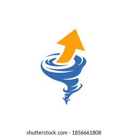 Arrow Tornado logo vector template, Creative Twister logo design concepts, icon symbol
