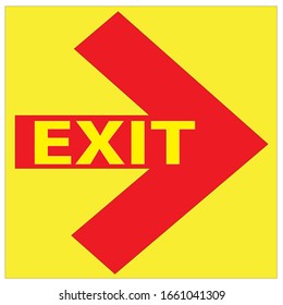 Arrow toward the exit for emergencie.