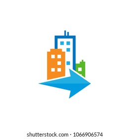 Arrow Town Logo Icon Design
