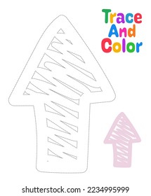 Arrow tracing worksheet for kids