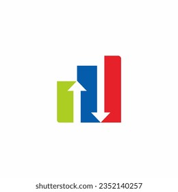 Arrow trade business finance exchange logo vector image
